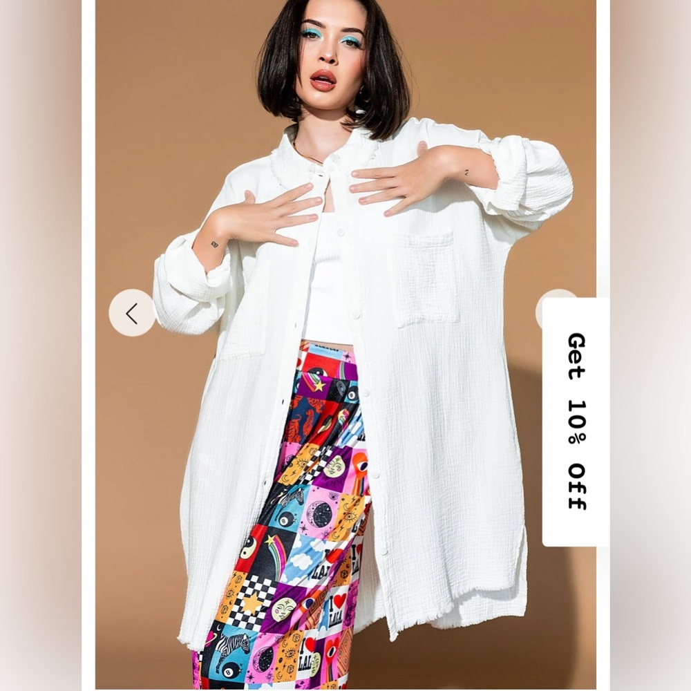 LaLa made me do it oversized button up size s/m